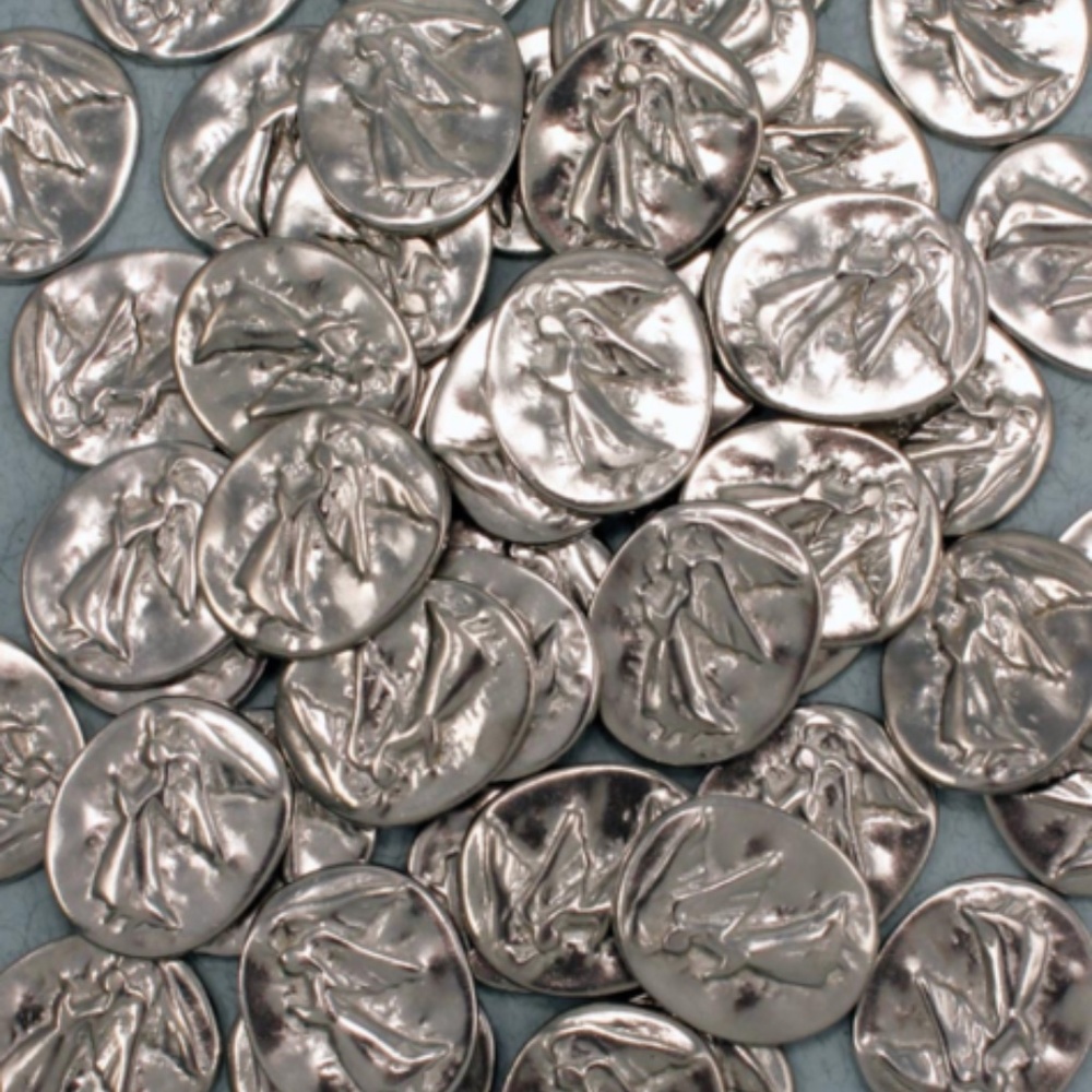 🆕NWT VILMAIN PEWTER pocket Angel Set of 6